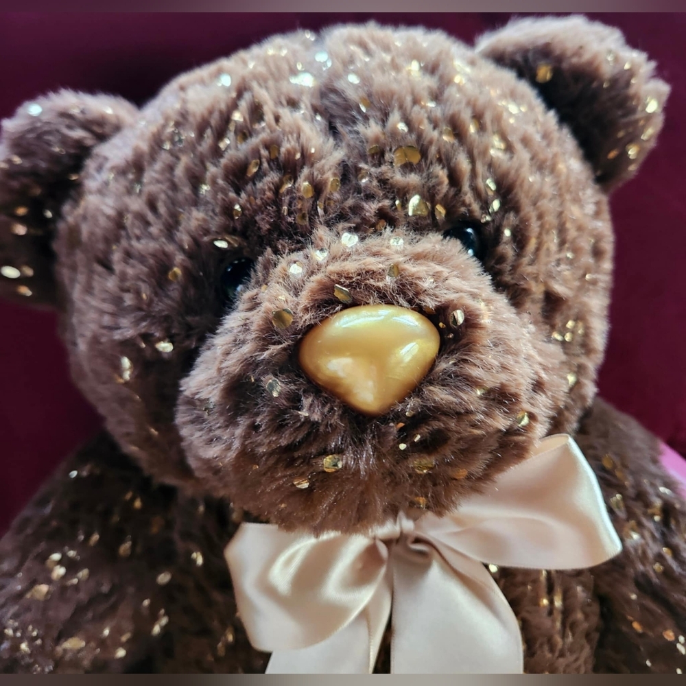 NWT Stuffed Brown Bear By Holiday Home